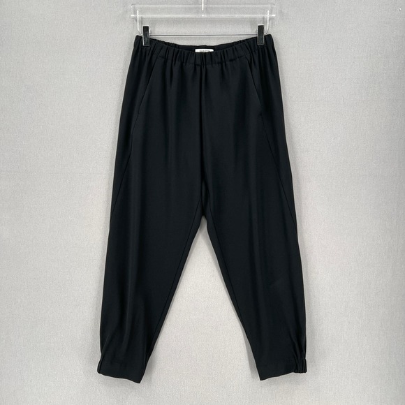 ARITZIA BABATON Dexter Pants Womens Black High rise Pull On Triacetate Crepe - Picture 1 of 16
